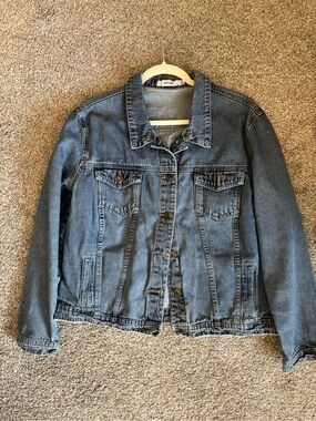46.  JustFab Vintage-Style Blue Denim Jacket